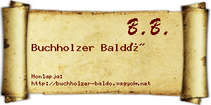 Buchholzer Baldó névjegykártya